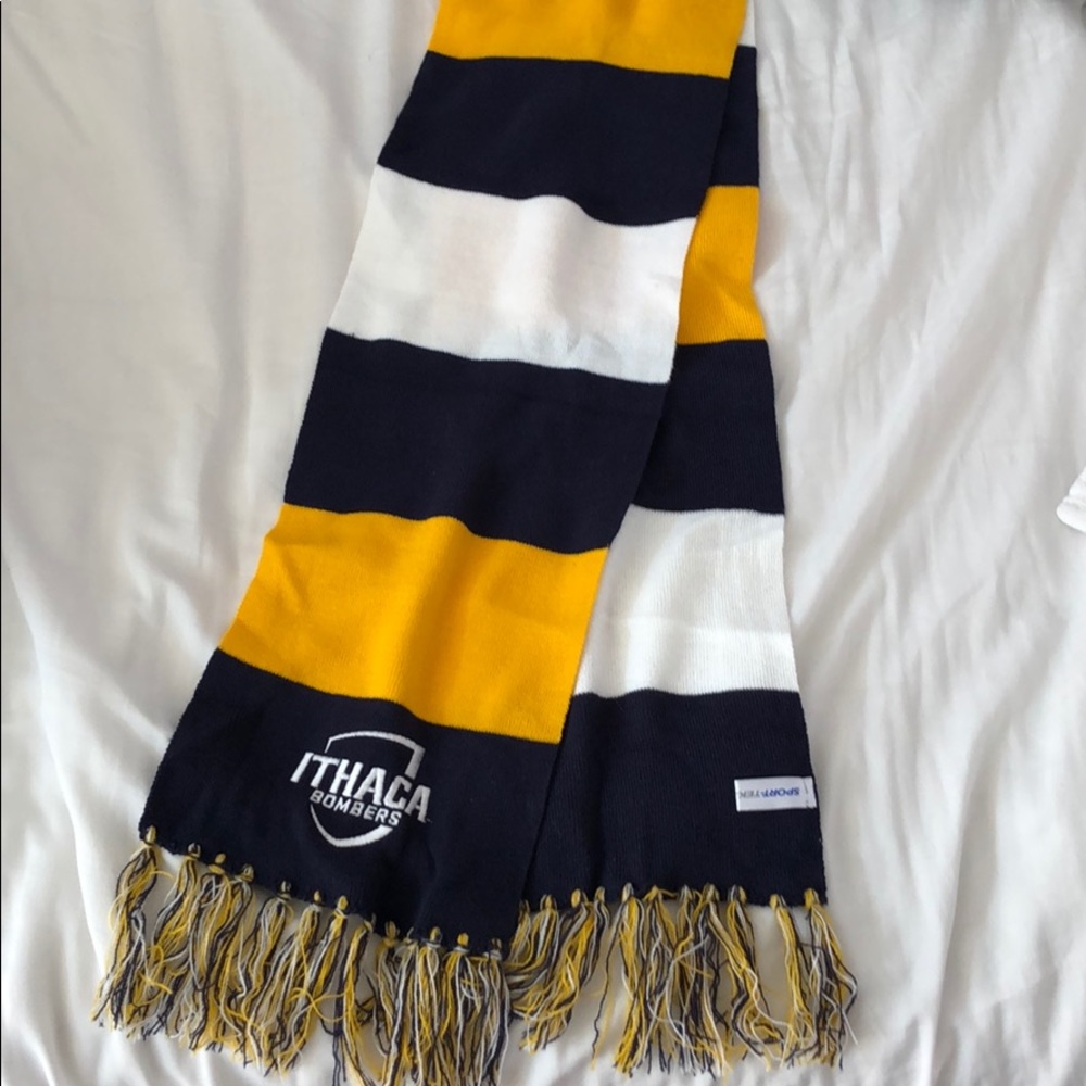 Ithaca College Striped Scarf with Fringe